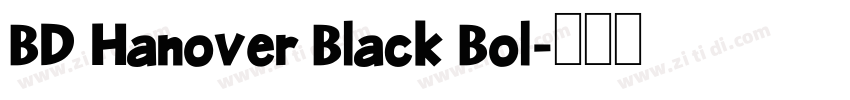 BD Hanover Black Bol字体转换